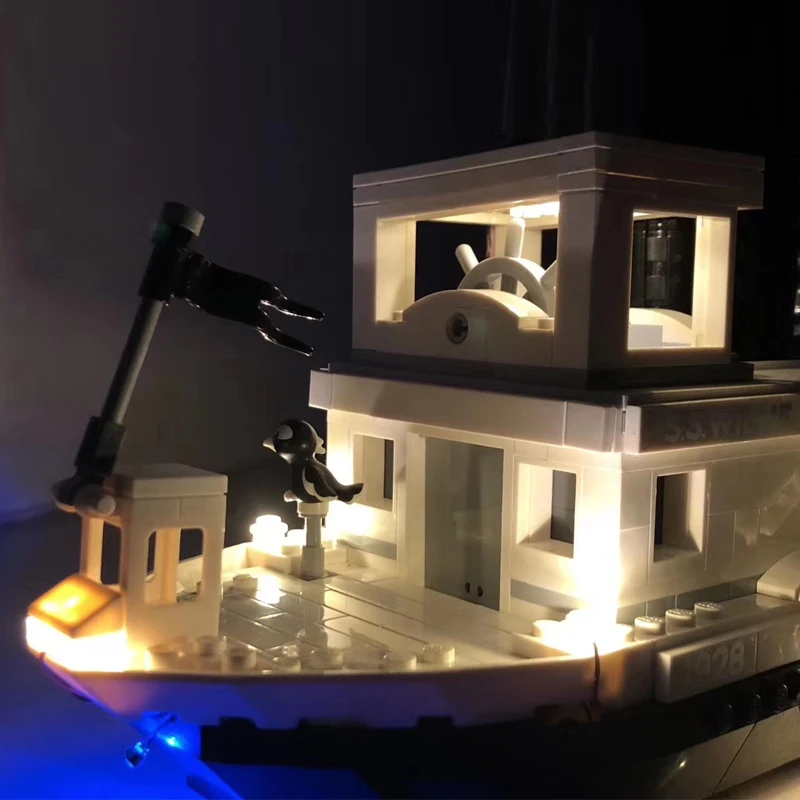 21317 идеи Микки Пароход Вилли Паровая лодка мышь lepinblocks 16062 со светодиодным