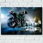 Холст для живописи мотоцикл kawasaki-z300 супер велосипедист картина шелковой настенные художественные плакаты и принты для гостиной домашний декор