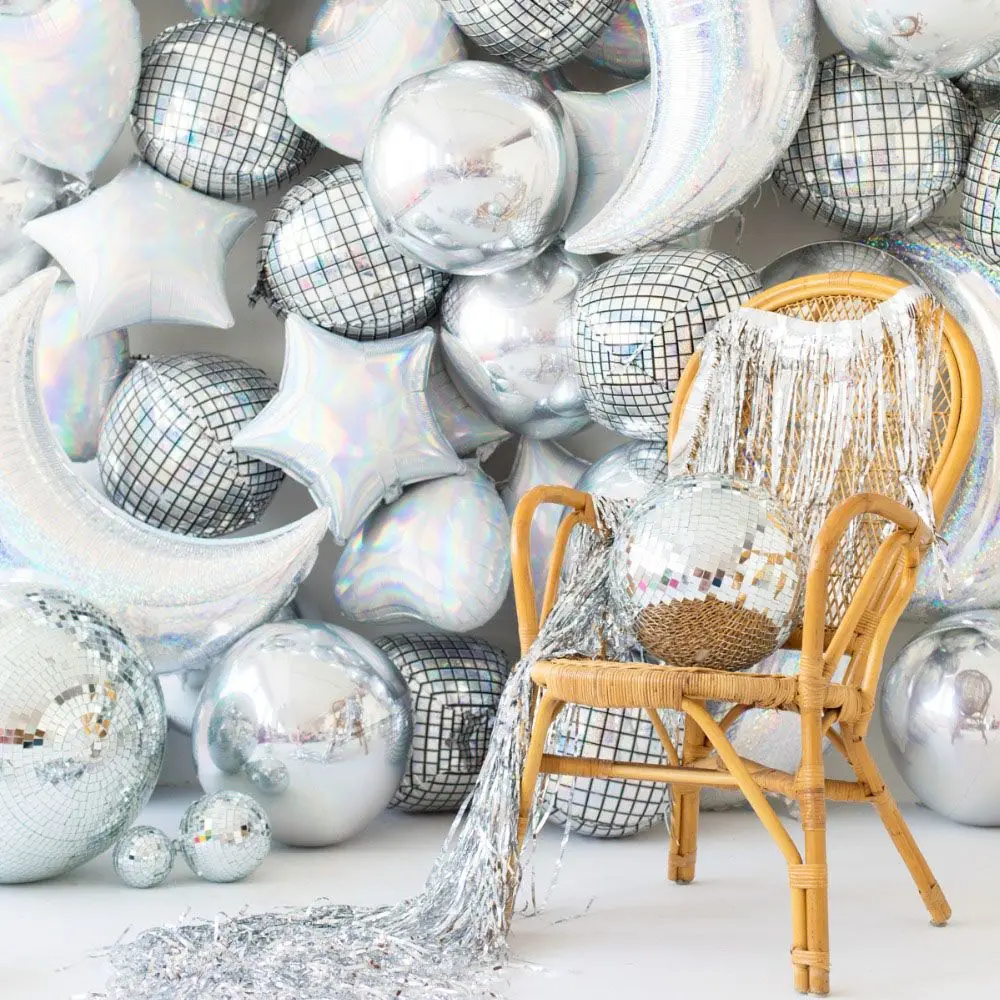 5 шт. шары из алюминиевой фольги 4D диско шар для дня рождения свадьбы Бар реквизит