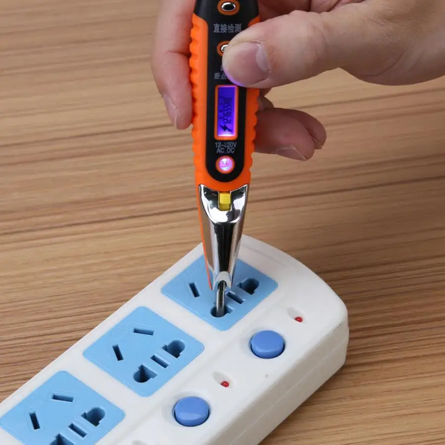 Вольтметр цифровой AC/DC тестер напряжения er детектор инструмент светодиодный 12 220