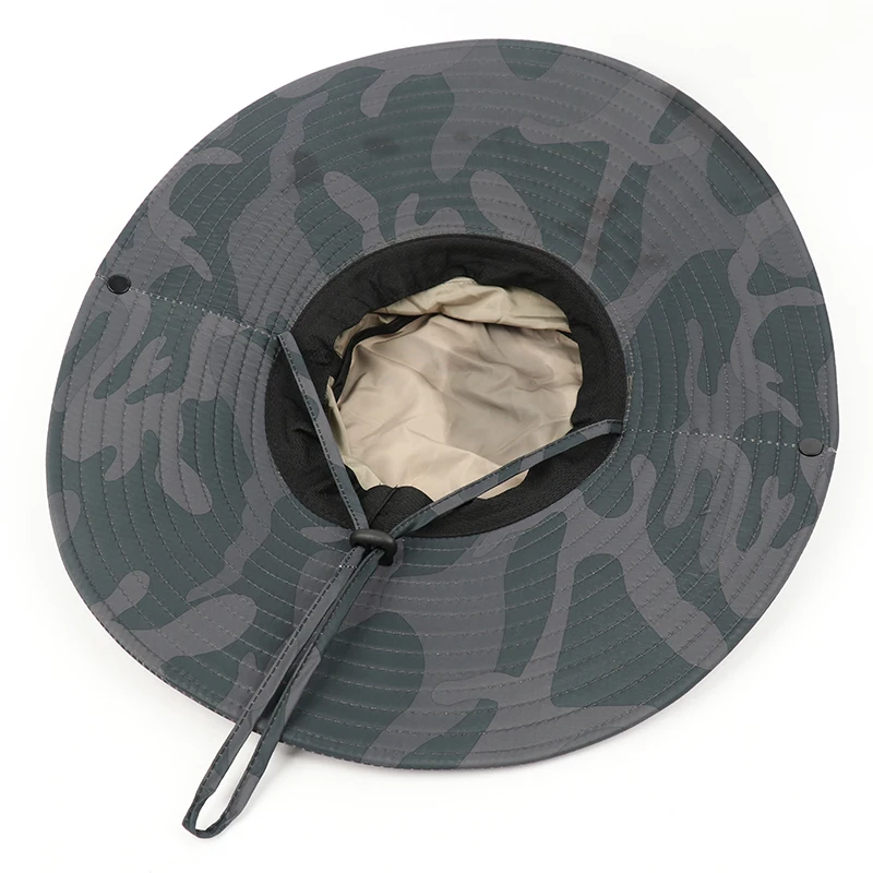 

CAMOLAND Summer Autumn Sun Bucket Hats For Men Long Wide Brim Fishing Hat Outdoor Camouflage Hiking Caps Female Beach Hat