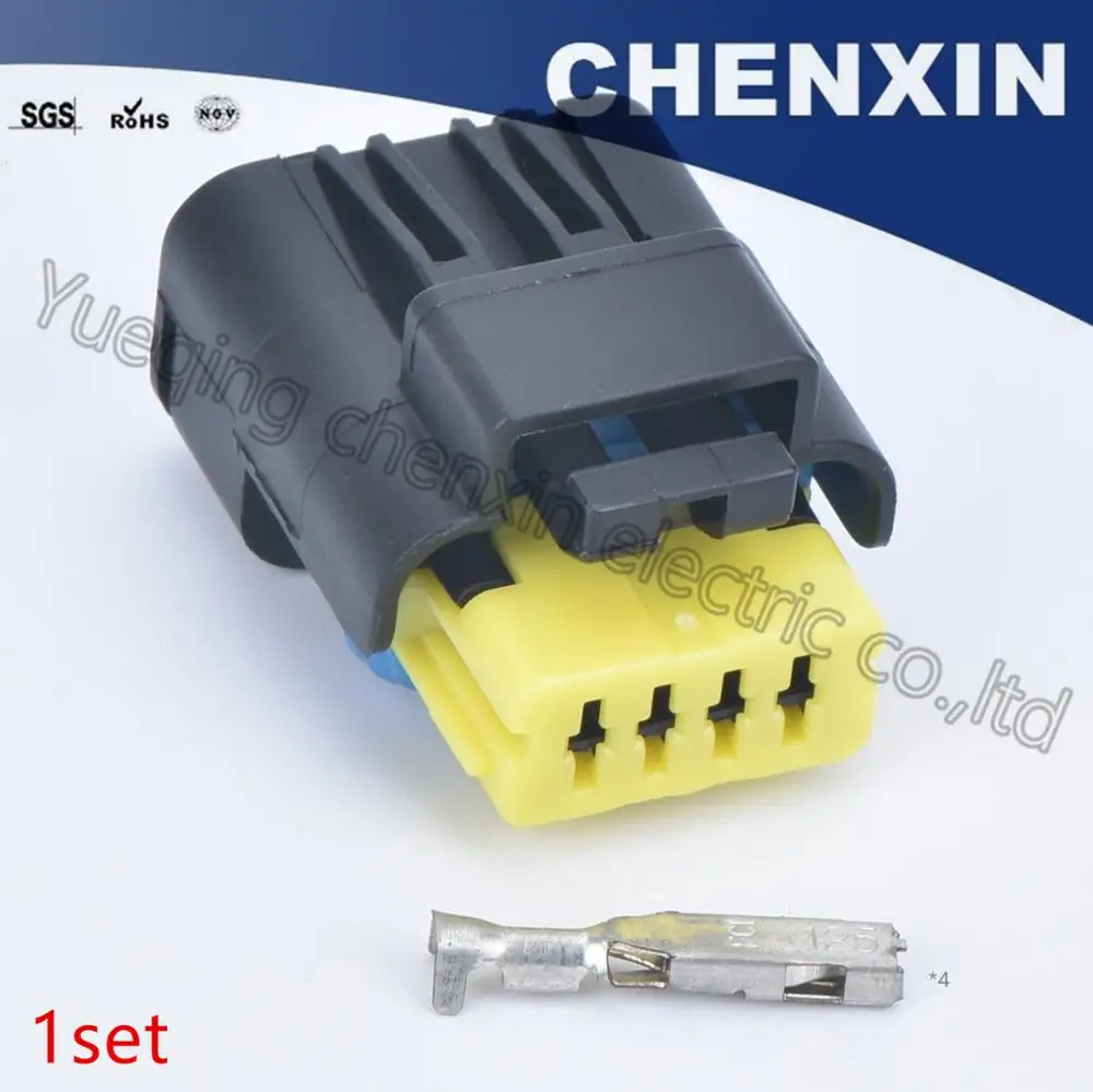 Черный 4 контактный автомобильный водонепроницаемый разъем 211PC042S4021 жгут