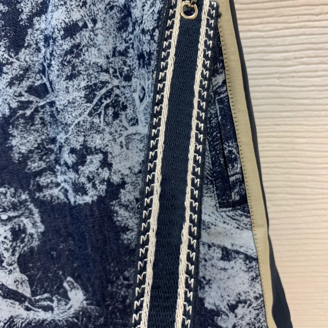 

High quality autumn women's shorts latest high-end brand cashmere jungle animal jacquard stretch waist shorts