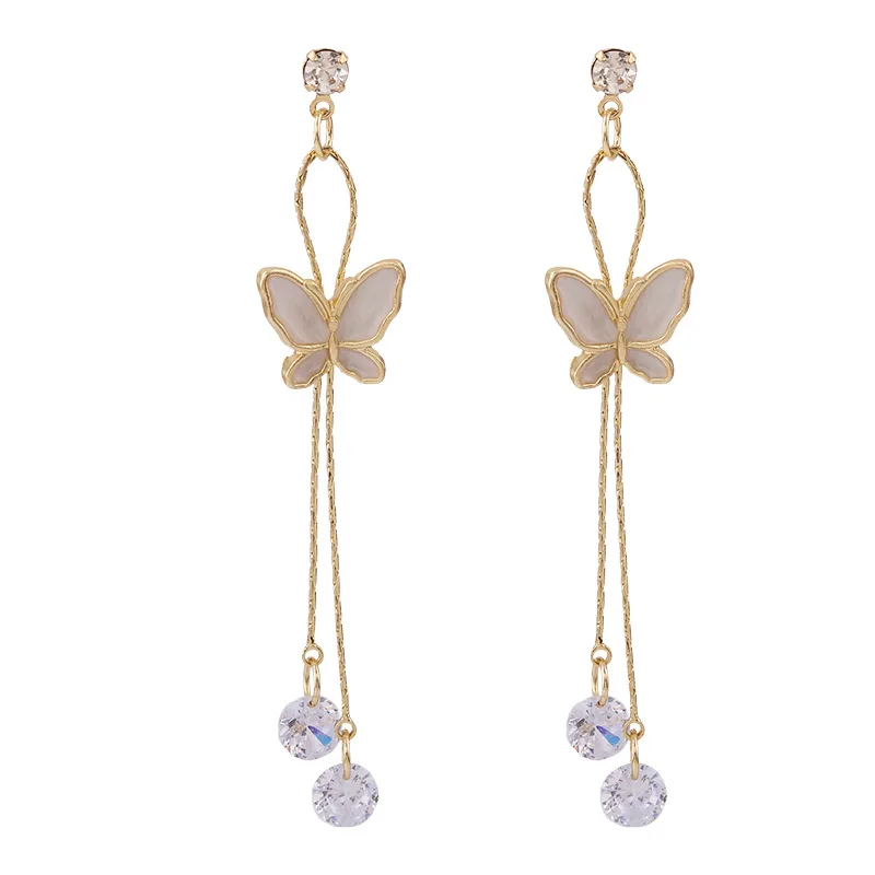 

Fashion Butterfly Tassel Drop Earrings For Women Vintage Jewelry Modern Party Wedding Bridal Accessories Trendy Dangle Earrings