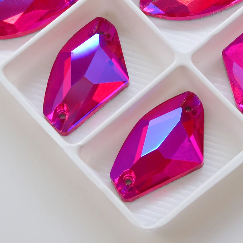 Стразы всех размеров AX для шитья стеклянные стразы AB цветов два отверстия