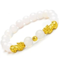natural stone agate bracelet fashion paixiu lucky buddha 5 colors gold plated non fade jewelry wild animal jewelry bracelet