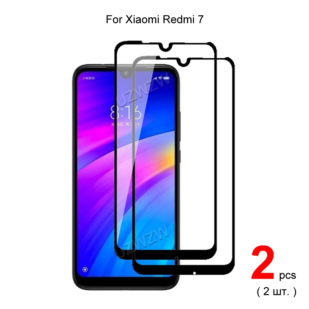Для Xiaomi Redmi 7 полное покрытие закаленное стекло Защита для экрана телефона
