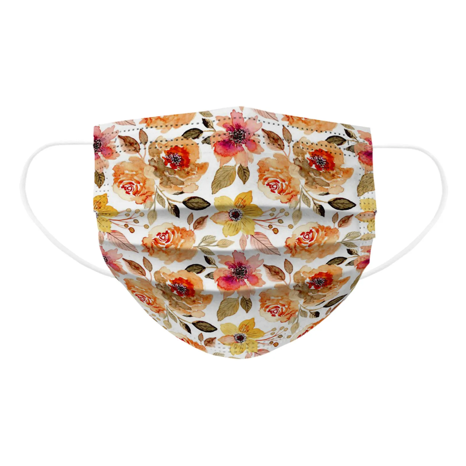Повязка на голову маска унисекс Женская одноразовая для лица с цветочным принтом