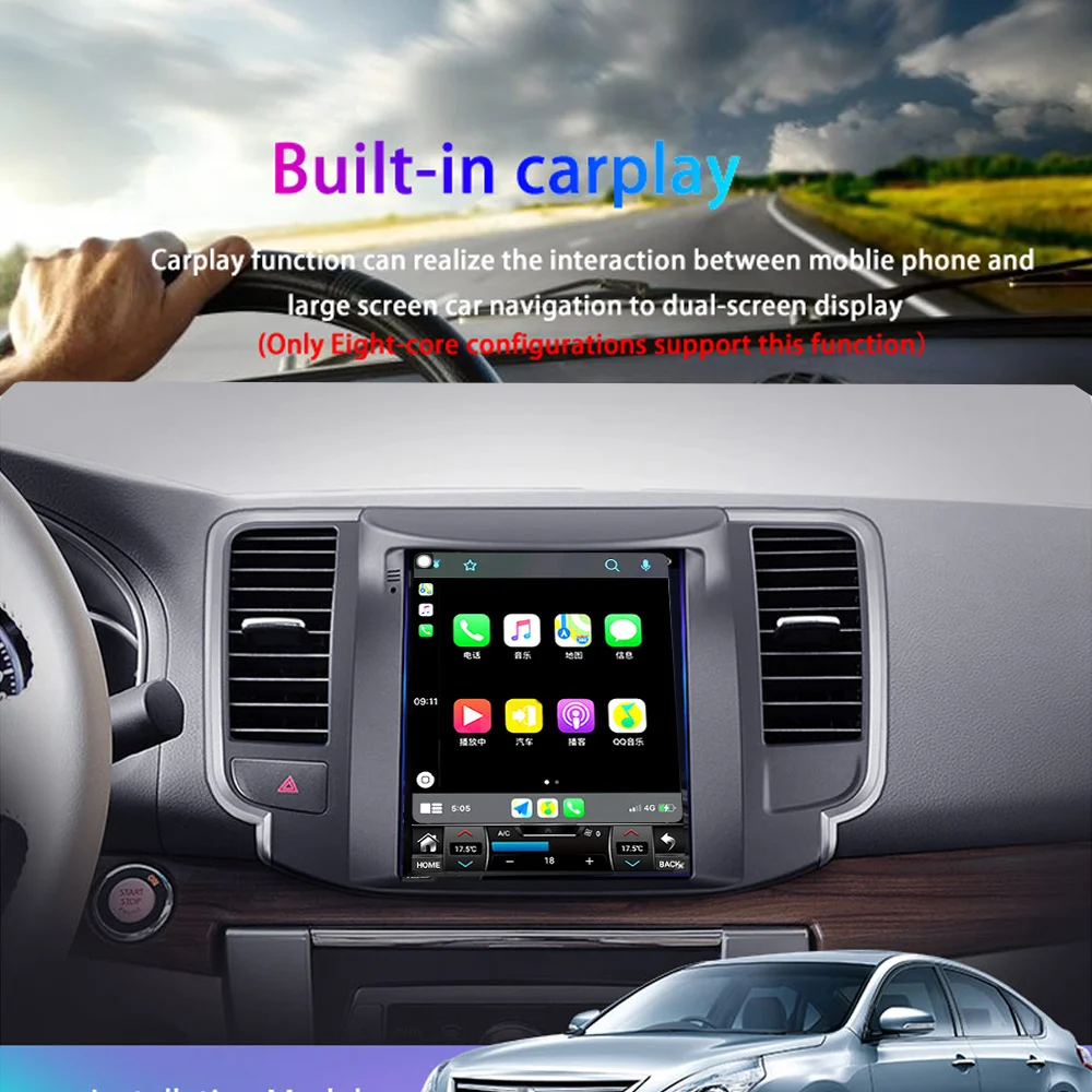 Автомобильная Мультимедийная система 6G + 128GB Android 11 5G IPS сенсорный экран для Nissan Teana