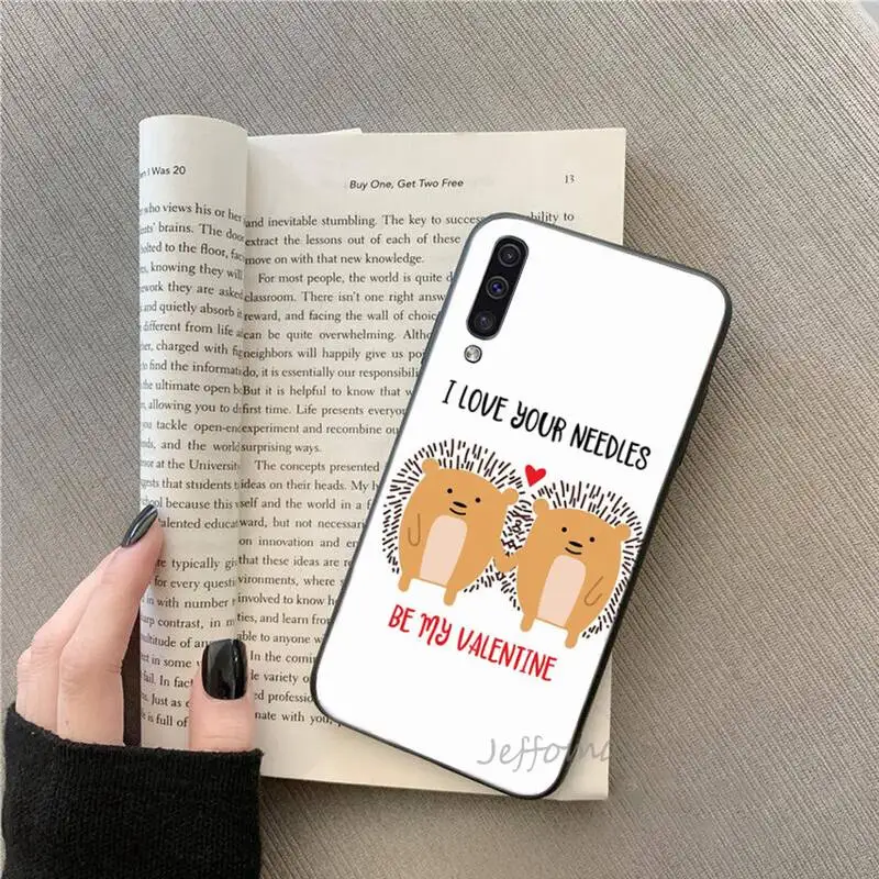 

Kawaii Hedgehog cute cartoon Phone Samsung galaxy S note 7 8 9 10 20 fe edge A 6 10 20 30 50 51 70 lite plus Soft Silicone
