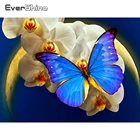 Evershine алмазная вышивка бабочка вышивка крестиком Полное квадратное сверло 5D Алмазная мозаика цветы картина стразы украшение