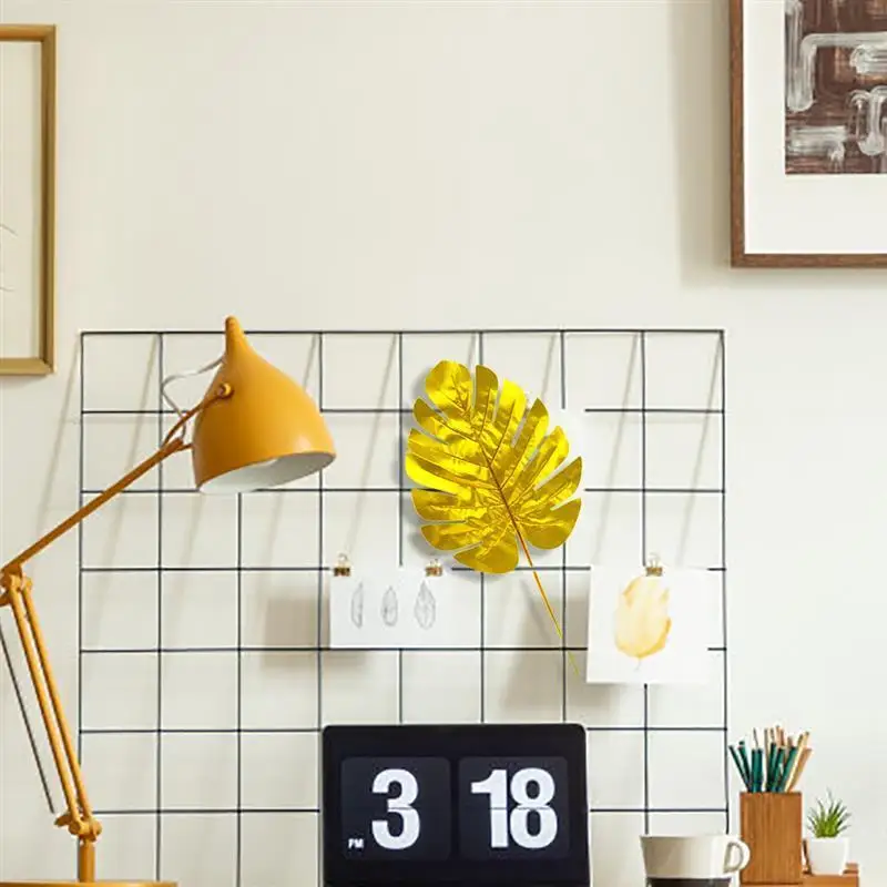 20 шт. золотые искусственные тропические Пальмовые Листья DIY завод домашние вечерние свадебные настольные украшения