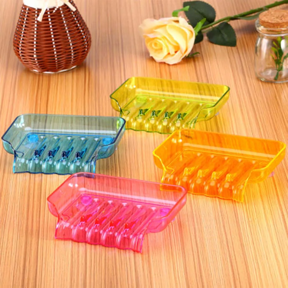 1 шт красочные гибкие водопад мыльница держатель лоток Слива Ванная комната душа