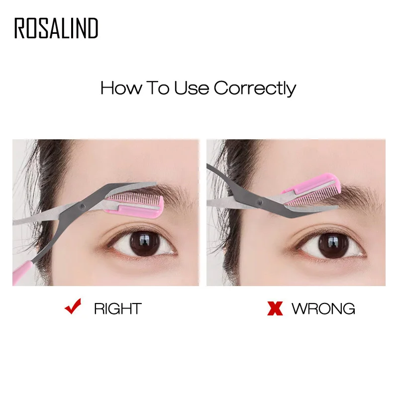Ножницы для бровей ROSALIND триммер с лезвиями бритва зажимы волос ножницы удаления