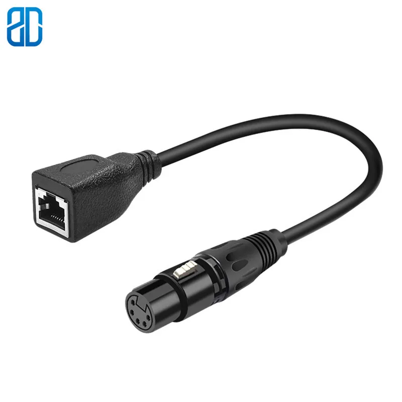 XLR to RJ45 Canon XLR 5Pin to Network RJ45 Male to Female  Male Microphone Amplifier Guitar Audio Extension Cable Cord