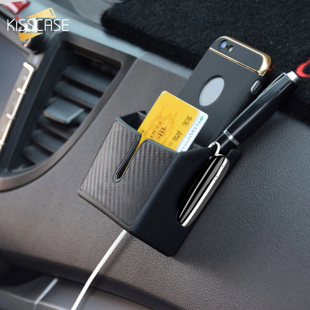 KISSCASE Универсальная автомобильная коробка для хранения сумка чехлы мобильного