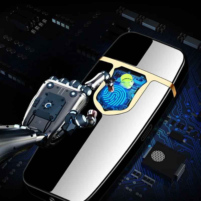 Сенсорная зарядка Двусторонняя Зажигалка для сигарет светодиодный дисплей