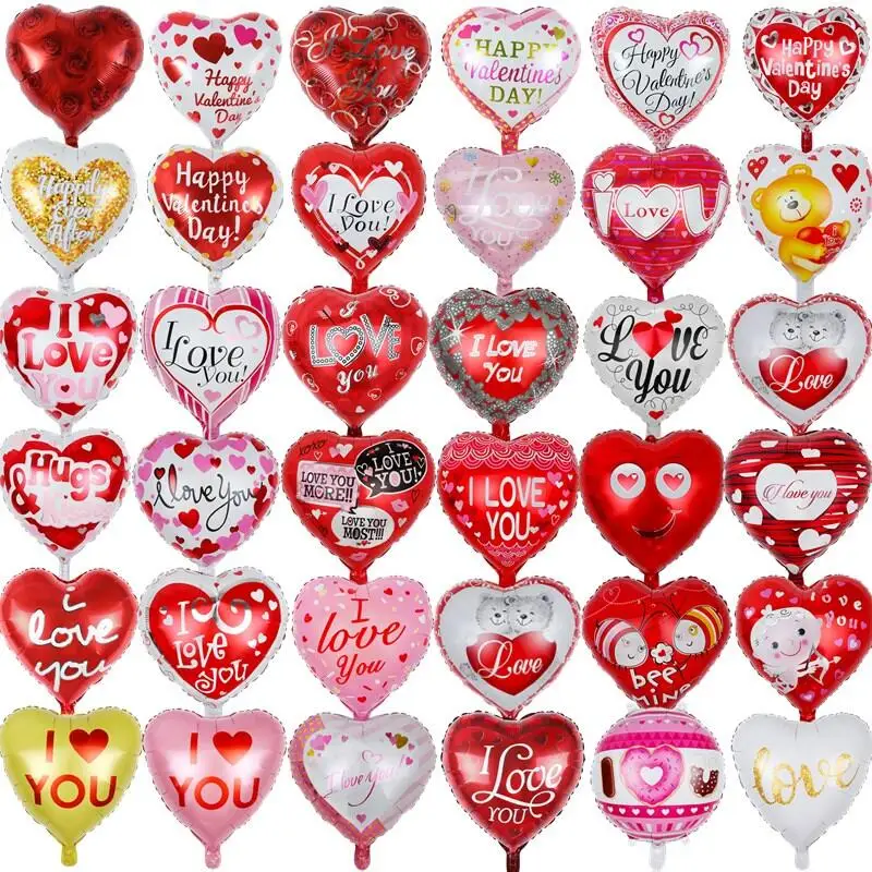 10 шт./лот 18 дюймов в форме сердца воздушные шары для свадьбы День Святого