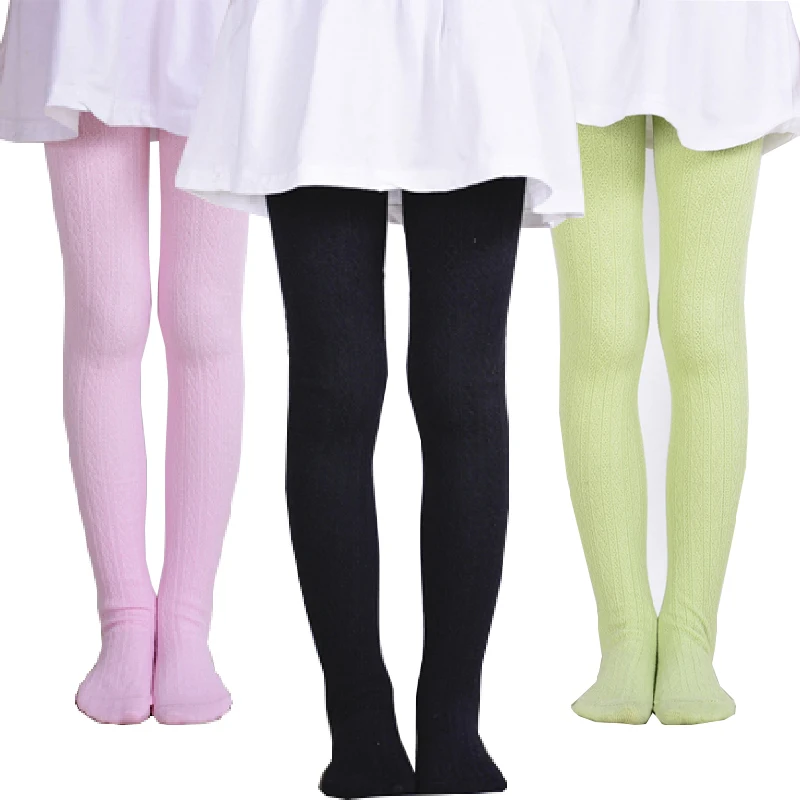 Осенне зимние колготки для девочек вязаные маленьких теплые Разноцветные от 2 до