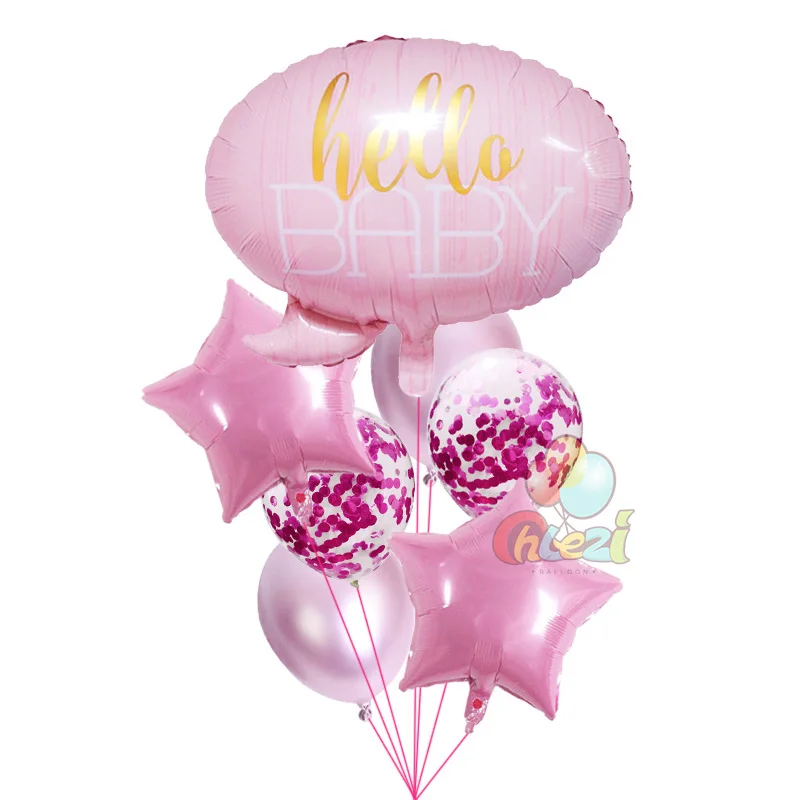 5/7 шт Hello Baby shower Фольга воздушные шары это для маленьких девочек и мальчиков