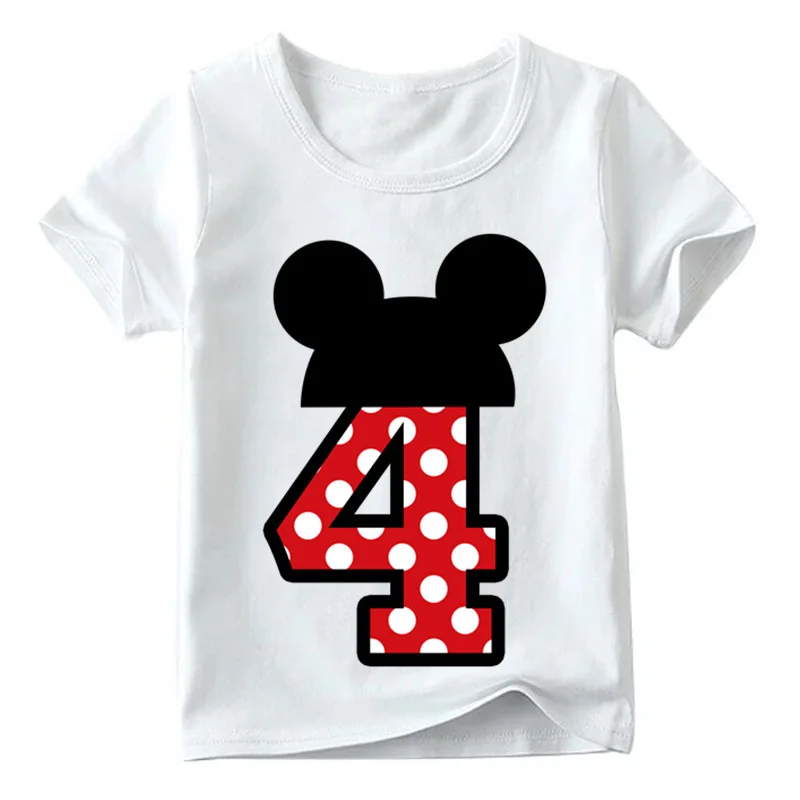 Детская футболка 2019 Новинка для мальчиков и девочек с днем рождения буквенным