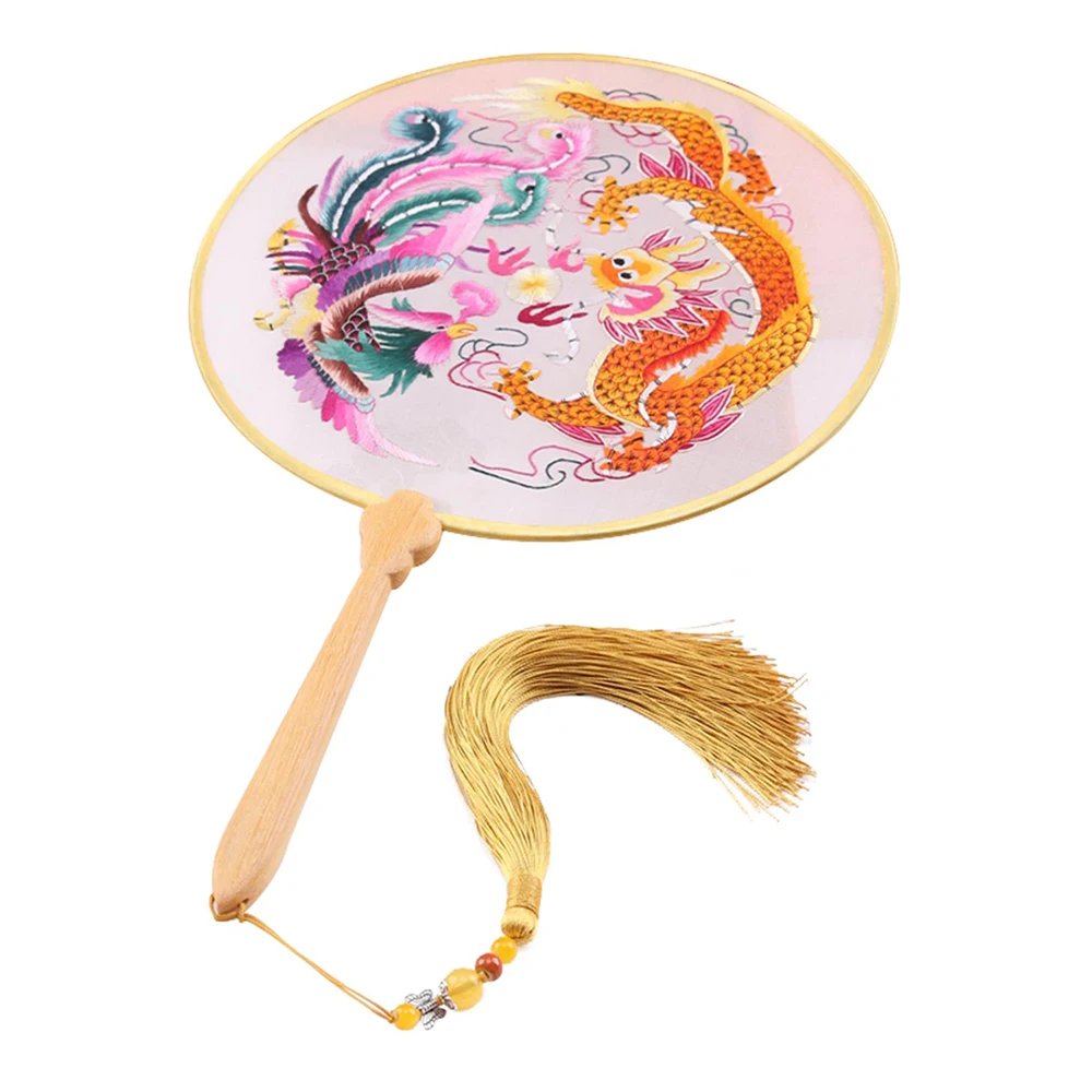 

New Bridal Wedding Bouquet 2019 Double Faced Embroidery Fan Bridesmaid Bouquet Wedding Accessories