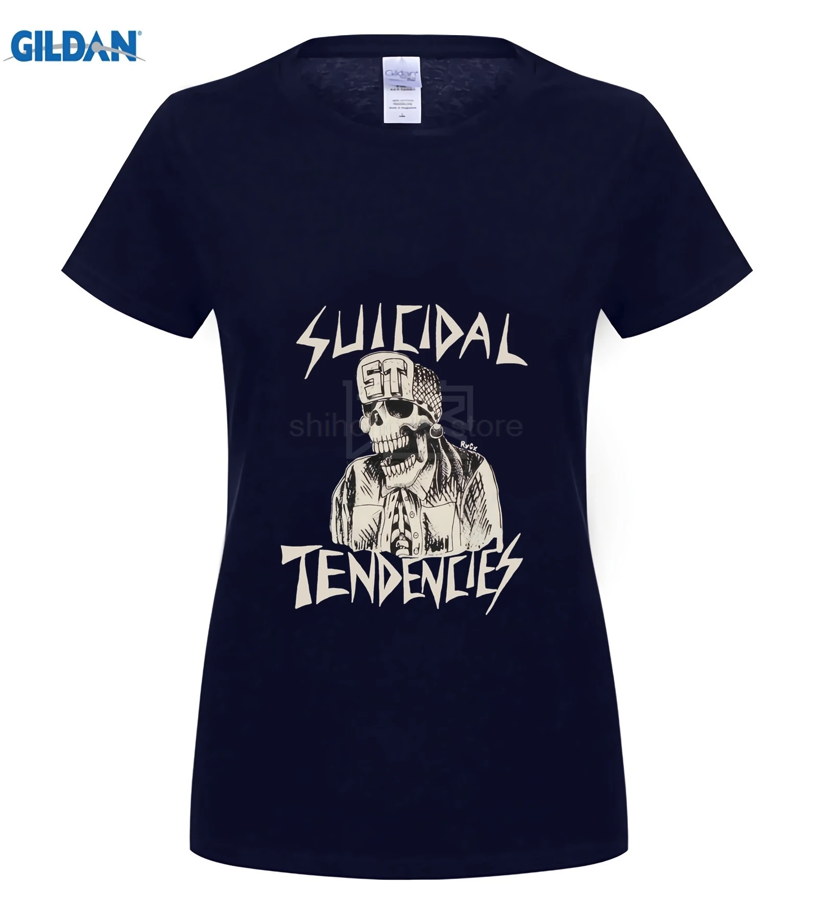 Черные суицидальные тенденции новая футболка S-3XL трэш метал Рок Панк ST Высокое