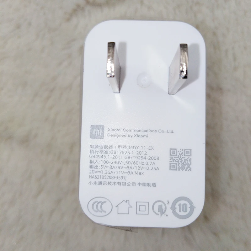 Оригинальное зарядное устройство 33 Вт с турбонаддувом для Xiaomi адаптер быстрой