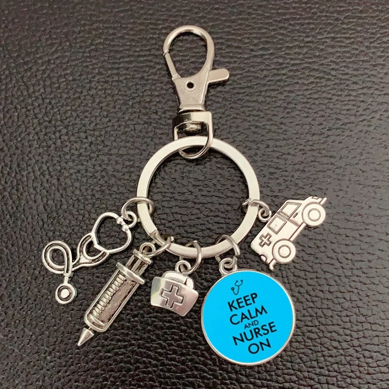 Новый продукт креативный доктор сувенир брелок шприц стетоскоп стеклянный кулон