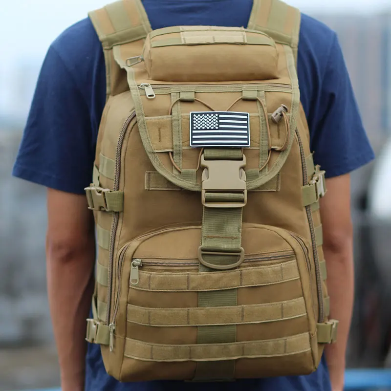 

Military Backpack Army Tactical Molle Rucksack Men Travel Sports Camping Hiking Fishing Outdoor Camouflage Nylon 40L 1000D Bag