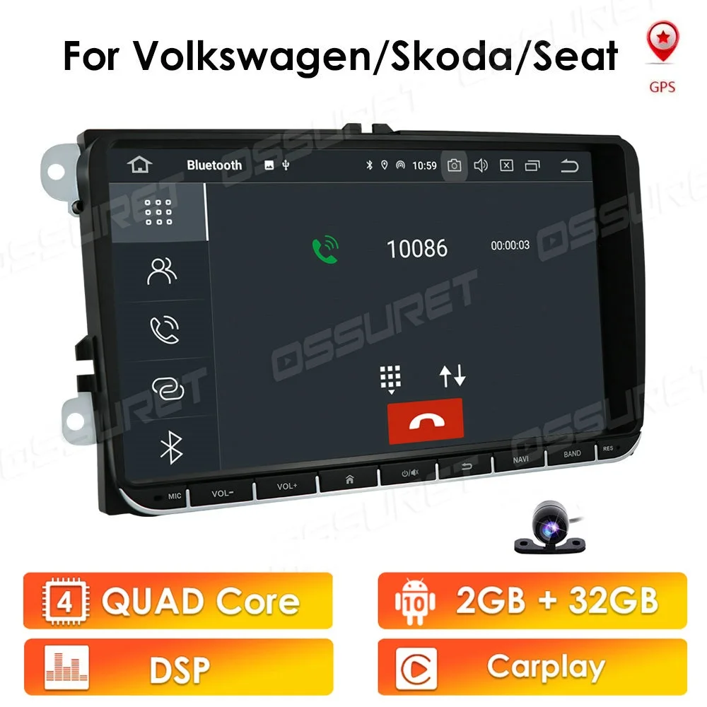 Автомобильная аудиосистема 9 &quotAndroid 10 2din для VW POLO GOLF 5 6 PASSAT B6 CC JETTA TIGUAN TOURAN EOS SHARAN
