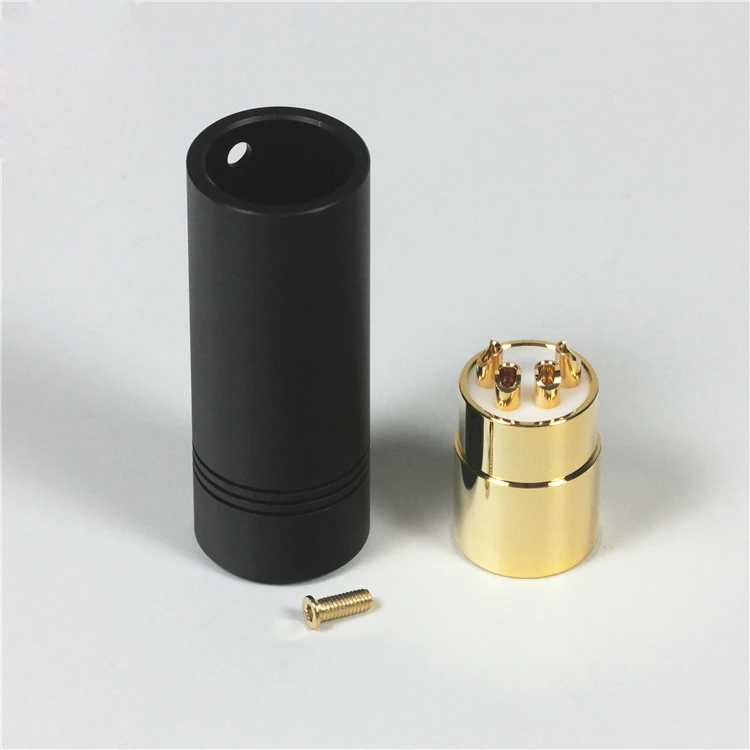 Позолоченный HIFI аудио разъем четырехъядерный Cannon XLR plug 10 мм|Усилители мощности| |