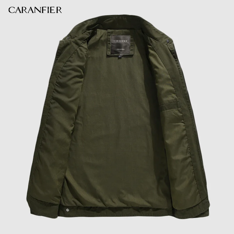 CARANFIER военная куртка мужская зимняя хлопковая куртка пальто армейская Мужская куртка пилот воздушная сила Осенняя Повседневная карго Jaqueta Мужская 6XL