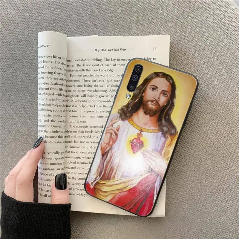 

Jesus Christ God bless you pattern Phone Case For Samsung galaxy S 9 10 20 A 10 21 30 31 40 50 51 71 s note 20 j 4 2018 plus