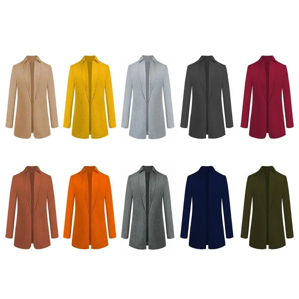 

High Quality Women's Coat 2020 New Autumn Winter Woolen Stand-up Women's Slim Slim Coat Trench Collar Long Coat K4G5
