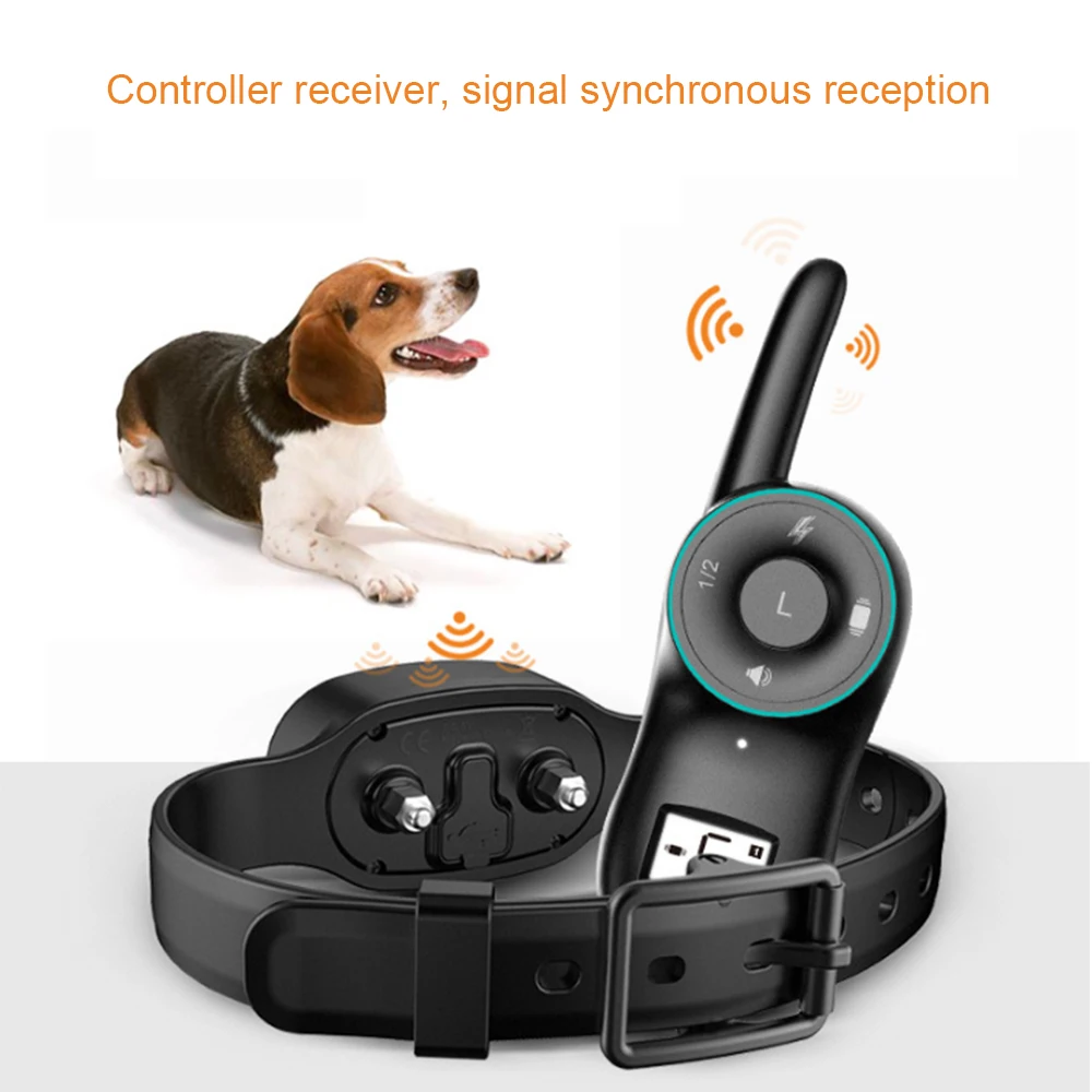 Регулируемый Анти кора Вибрационный ошейник Shock Stop лай устройство для больших и