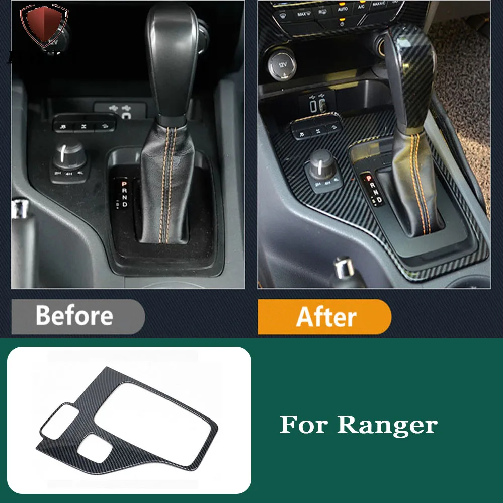

Крышка панели переключения передач из углеродного волокна для Ford Ranger Wildtrak, аксессуары 2015, 2016, 2017, 2018, 2019, 1 шт.