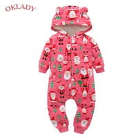 Oklady/Рождественские боди для новорожденных девочек; Рождественская одежда для малышей; Рождественский комбинезон для мальчиков на молнии; праздничная одежда; одежда для малышей 0-3 лет