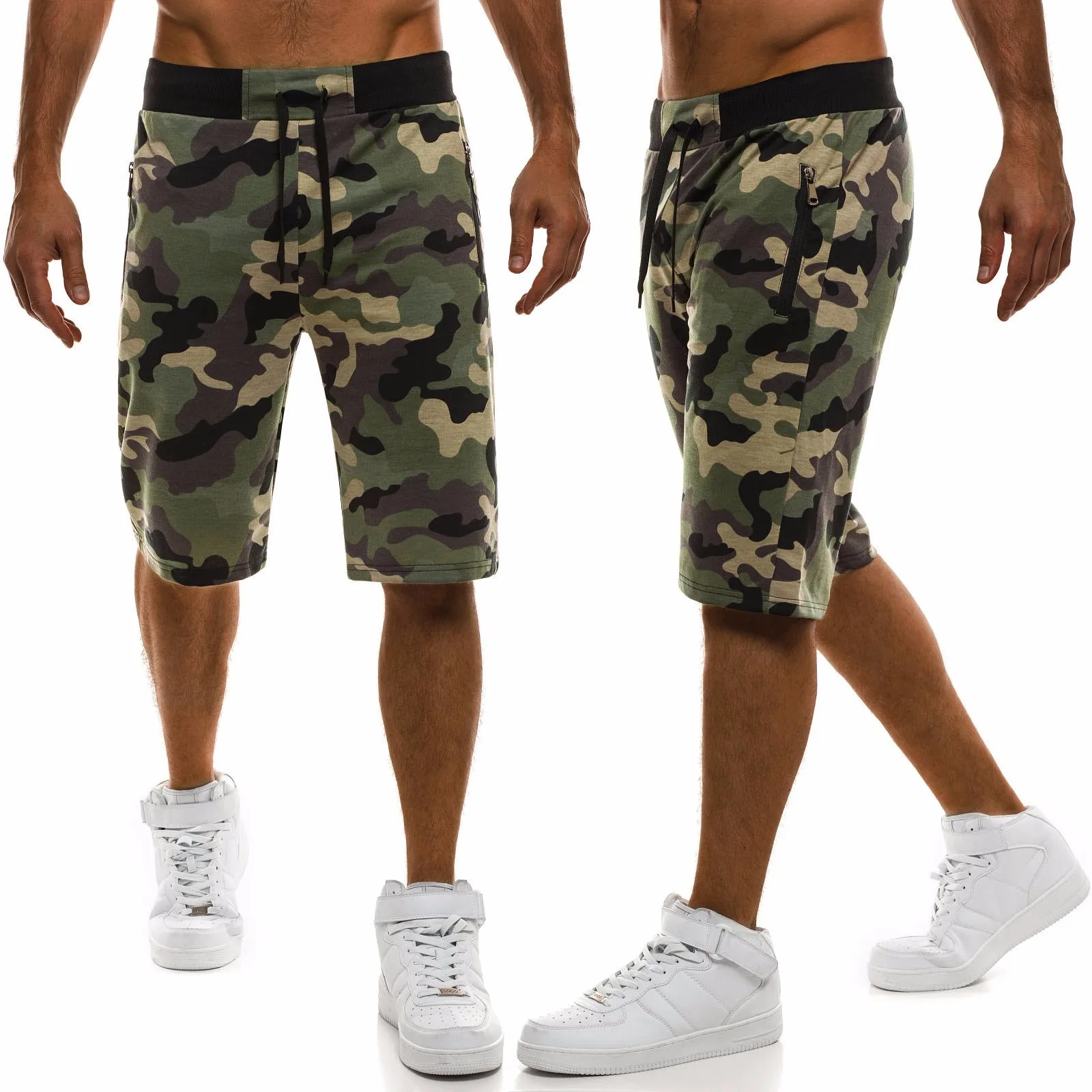 

ZOGAA Men Shorts Summer Solid Slim Beach Wear Cotton Casual Elastic Waist Jogger Short Sweatpants Man's Pantalons Pour Hommes