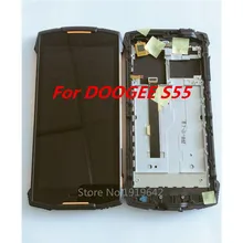 Protective Film+Original DOOGEE S55/S55 Lite IP68 Phone LCD Assembly Display With Frame + Touch Screen Panel Digitizer Repair