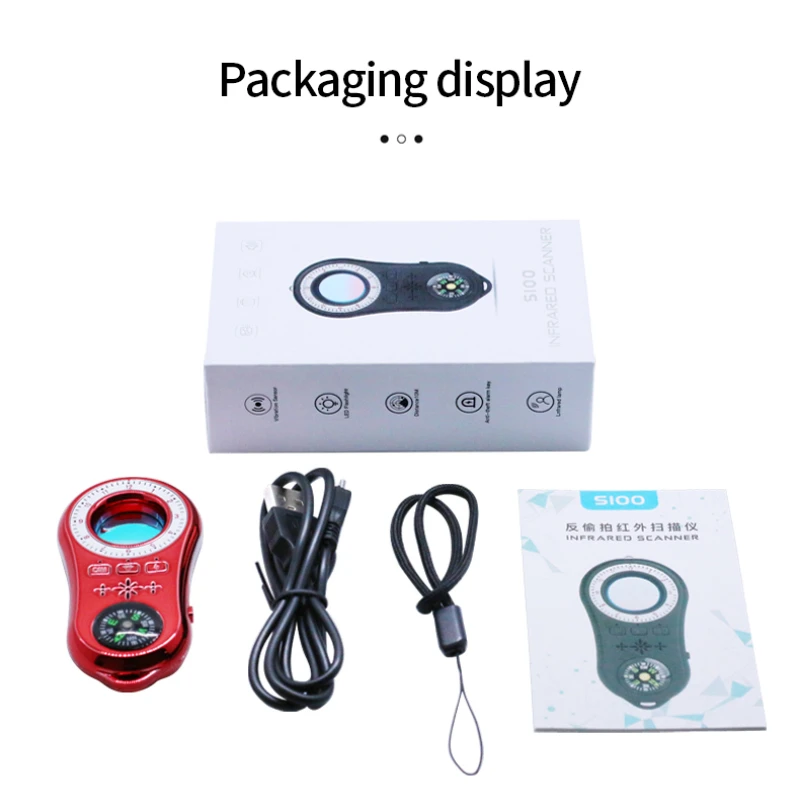 

Ymesy New S100 Hotel Anti-sneak Anti-eavesdropping and Anti Camera Detector GPS GMS Finder Tracker Scanner Infrared Detector