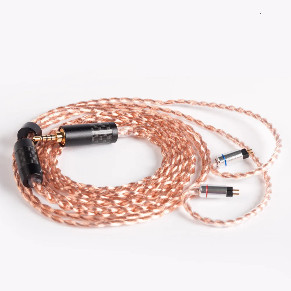 AK OFHC 24 AWG 6N высокой чистоты Медь кабель 2,5/3,5/4,4 мм балансный кабель для наушников с разъемом MMCX из Тайваня для HQ8 олова T2