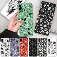 witches moon tarot witch cat soft phone case for iphone 11 12 13 pro max xr x xs mini apple 8 7 plus 6 6s se 5s fundas coque cas