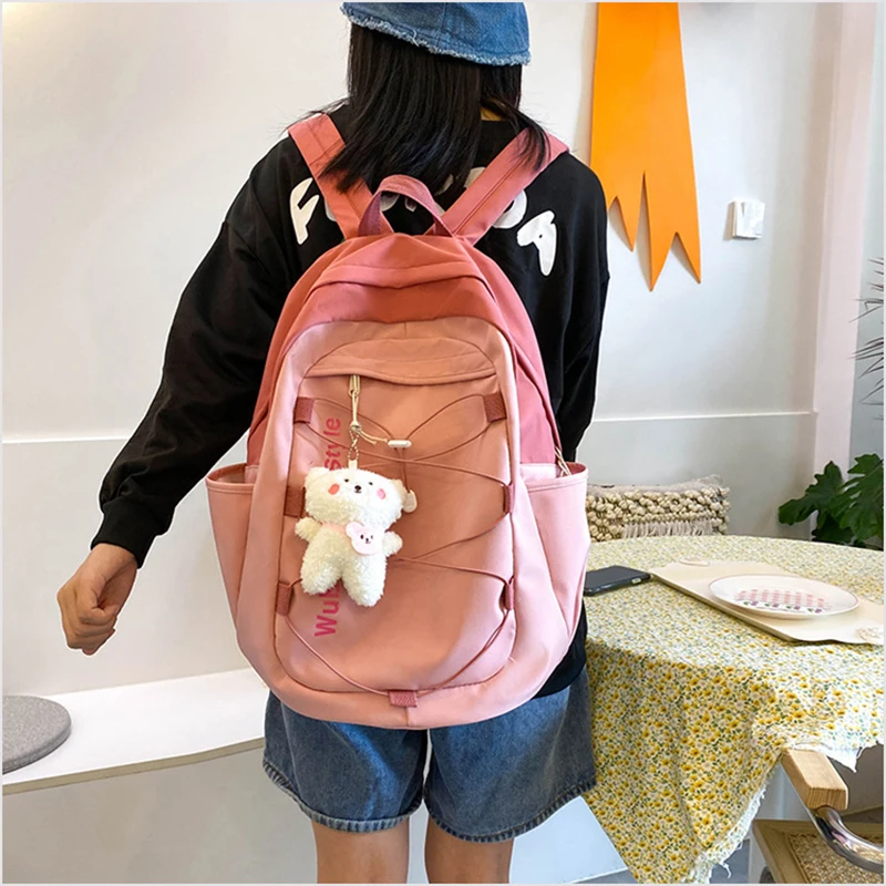 

Female Schoolbag Large Capacity Laptop Bag Harajuku Middle School Students Backpack College Students Go To Class Bookbag Mochila