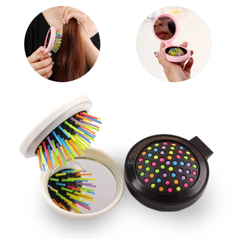 1 шт. щетка для волос портативная Мини Складная Расческа девочек массажная