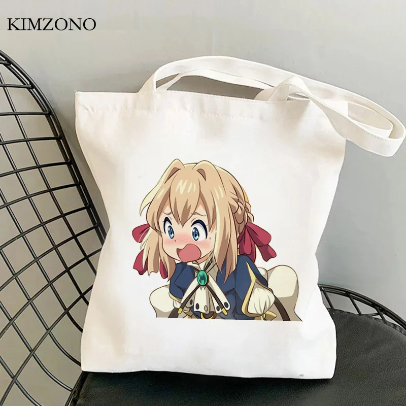 

Violet Evergarden shopping bag eco bolsas de tela bolsa cotton canvas handbag bag reciclaje sacola cabas