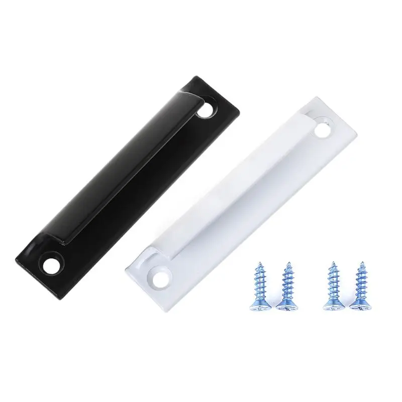 

Aluminum Alloy Door Handle Push-pull Balcony Gate Window Pulls Knob Furniture White/Black 90x20mm