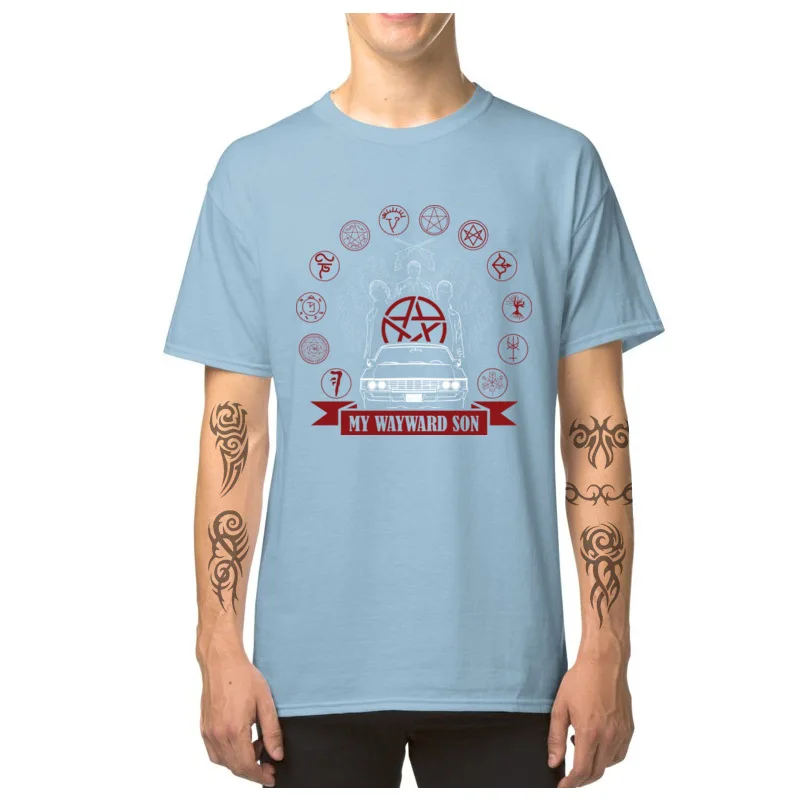 Мужские футболки с принтом доминанта супернатуральная футболка My Wayward топы для