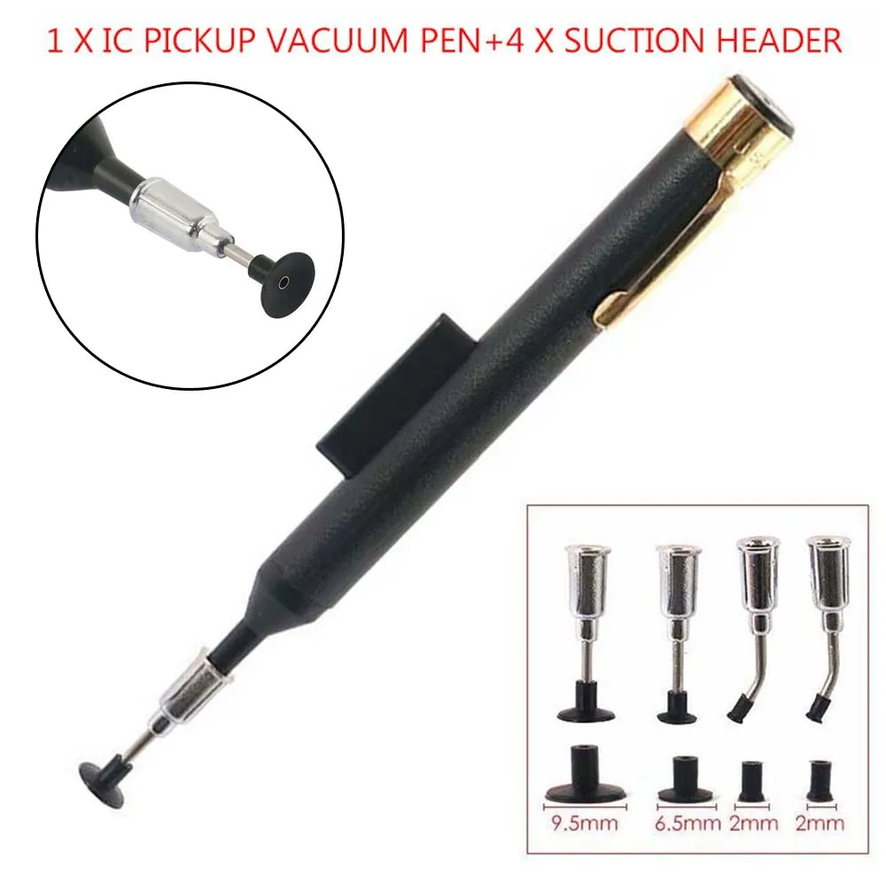 

Sucking IC Pickup Vacuum Pen SMD Sucker Pick Up Hand 4pcs Suction Headers
