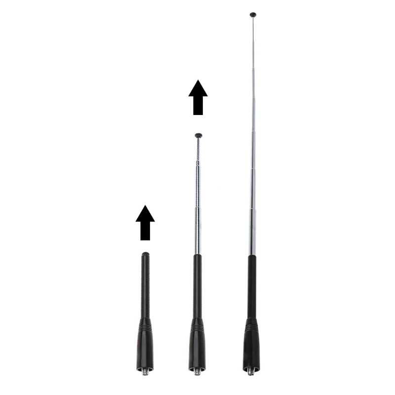 

LX9A NA771R Telescopic SMA-Female VHF / UHF Dual Band Antenna for baofeng UV-5R UV-82 888s TG-UV2 KG-UVD1P Walkie Talkie